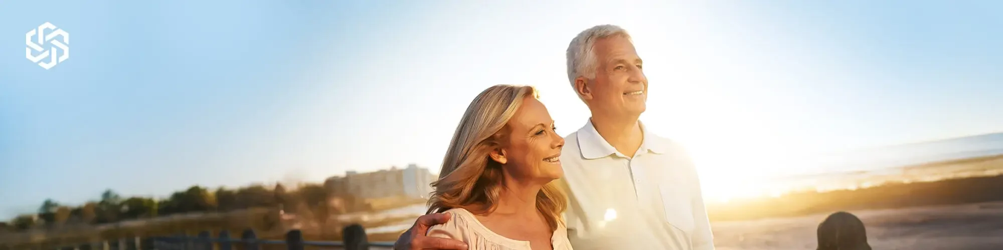 Couple enjoying life after finding relief from menopause symptoms