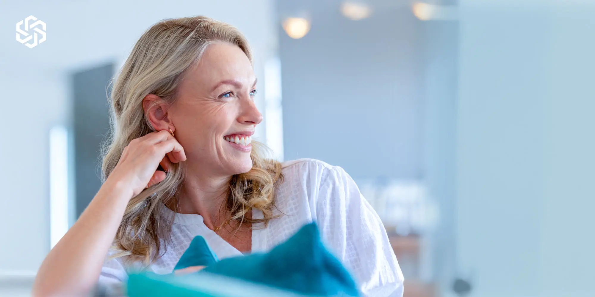 Woman feeling confident and supported after menopause treatment