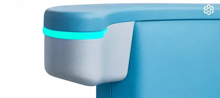 Emsella pelvic floor treatment chair for non-invasive pelvic muscle stimulation.