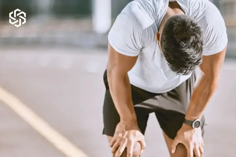 Man resting after a run