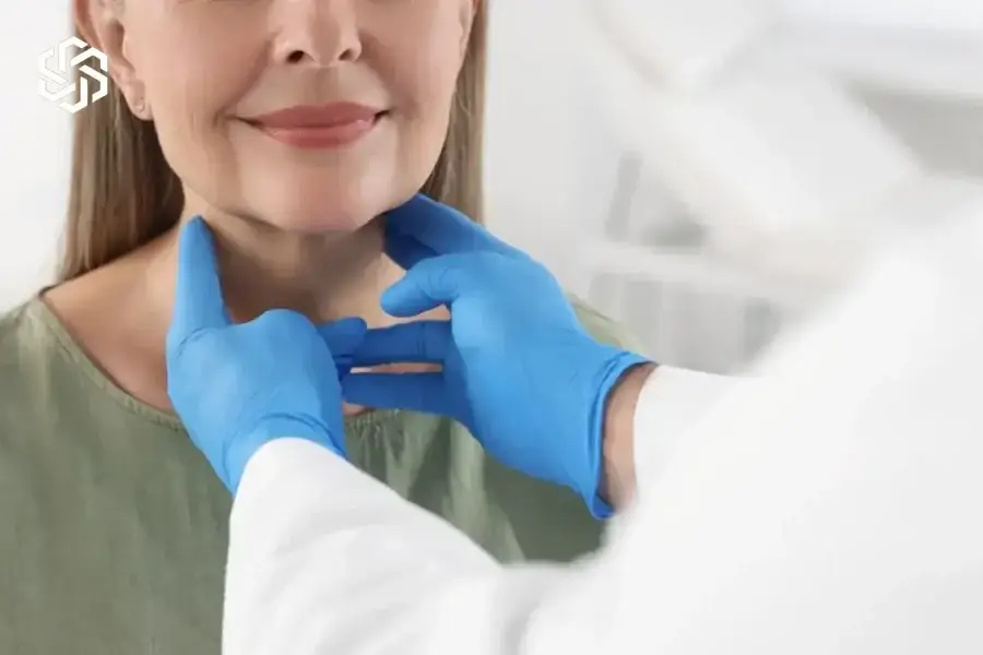 Provider explaining results on a tablet