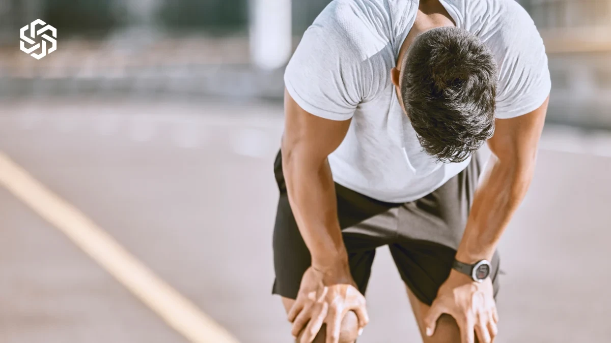 Man resting after a run