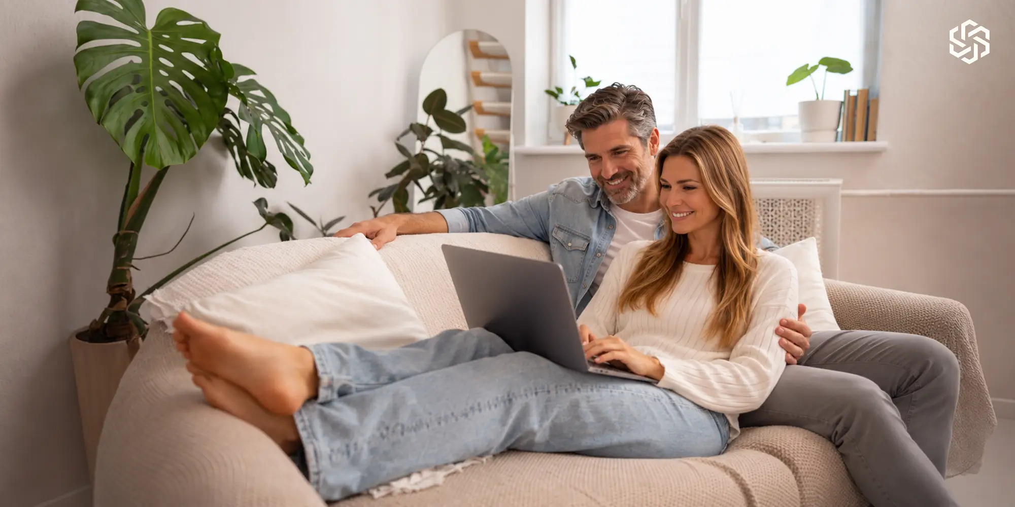 Midlife couple reviewing health information as part of a personalized functional medicine and whole-person wellness approach.